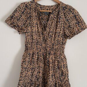 Anthropologie Somerset Mini Dress Cheetah Print (XS PETITE)